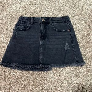 black jean skirt